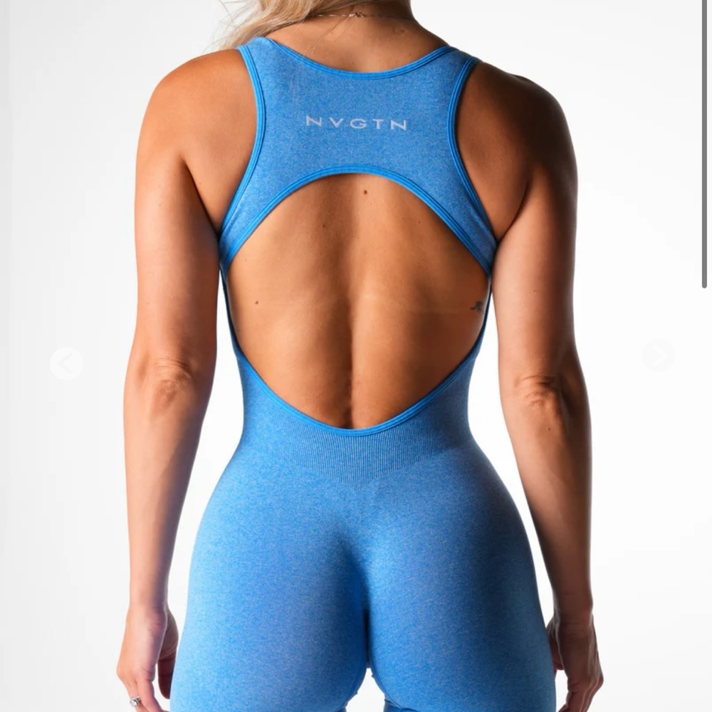 NVGTN Blue Backless Bodysuit